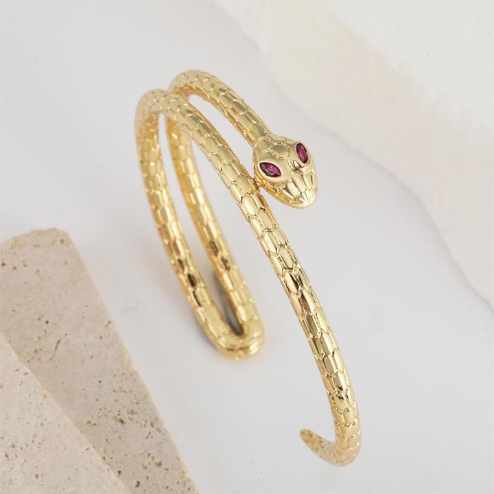 手镯气质手镯本命年桃花灵蛇999.9女足银蛇年时尚老凤祥