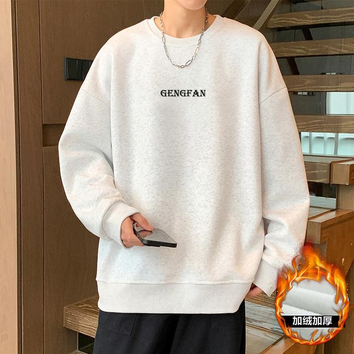 卫衣男款爆款2025新款宽松百搭字母印花长袖圆领卫衣秋冬简约上衣