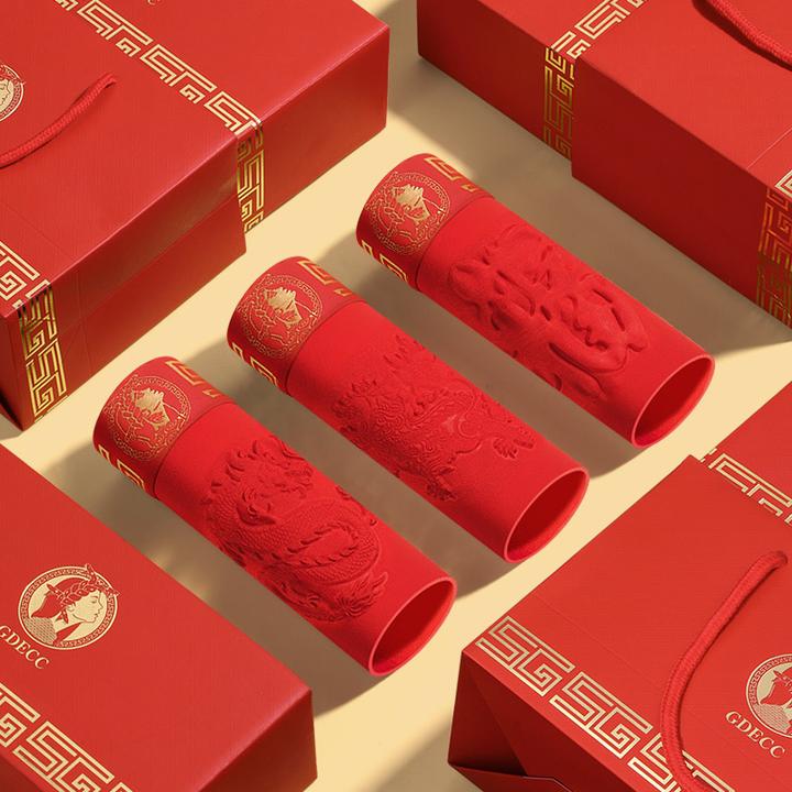 3件罐装短裤24K本命年大红色磁石科技温感运动四角裤男新年礼盒装