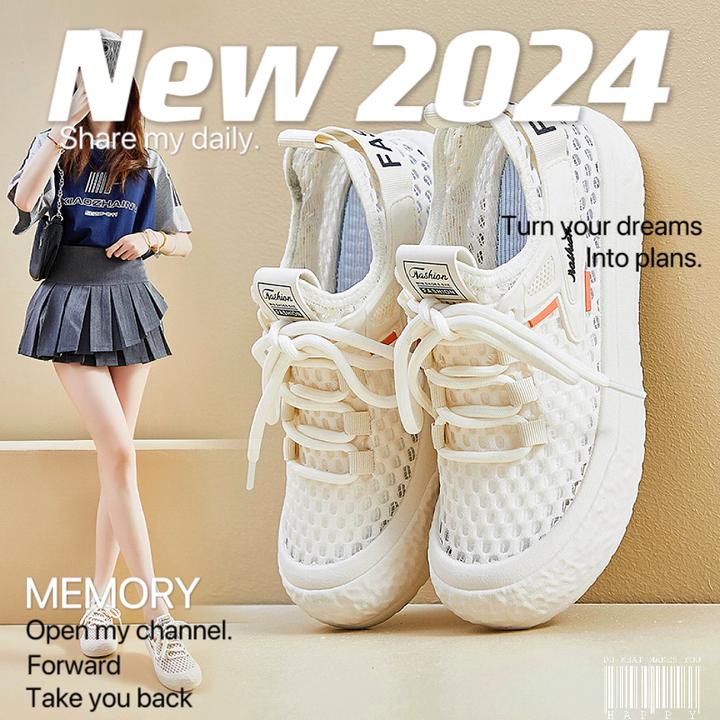 【外贸原单】日系夏季新款网面德训鞋老爹鞋女百搭运动跑步阿甘鞋