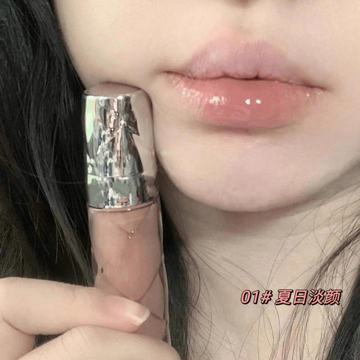 推荐~淡颜白开水裸妆唇釉轻纱镜面水光唇釉保湿滋润减龄唇彩显白