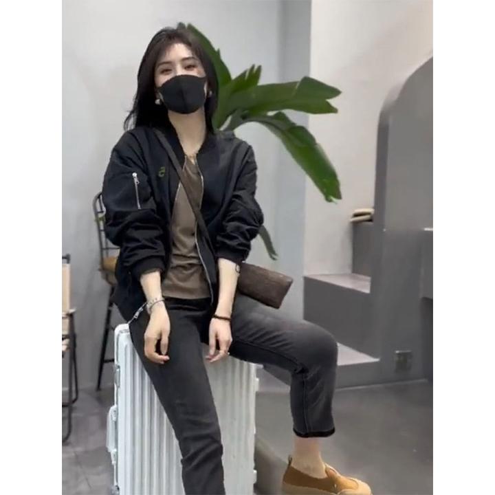 时尚宽松休闲百搭外套2025春秋季新款显瘦减龄棒球服高级轻奢女装