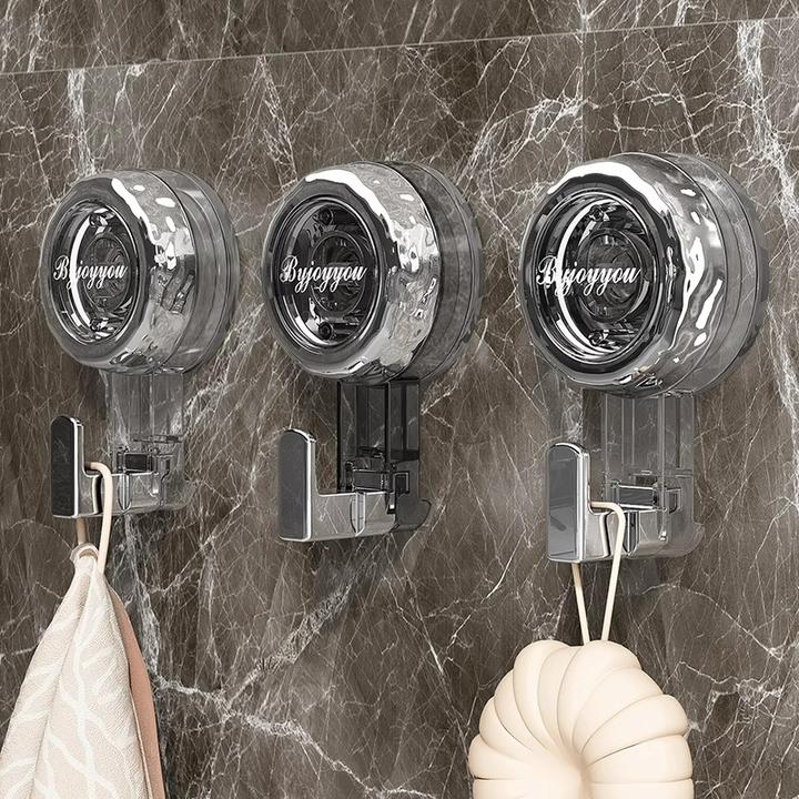 优勤旋转吸盘挂钩强力承重真空粘胶免打孔无痕卫生间厨房墙壁粘钩