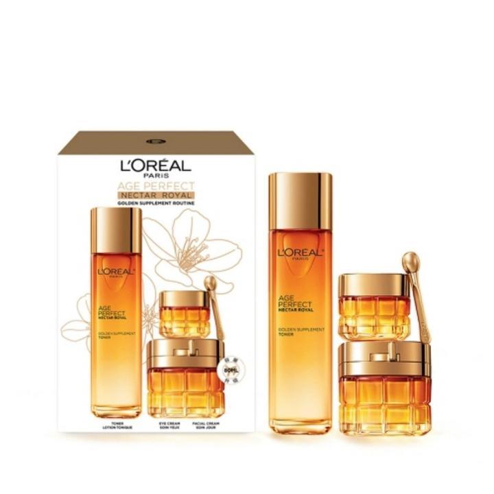 欧莱雅金致臻颜奢养紧妍护肤套装20ml+80g+130ml