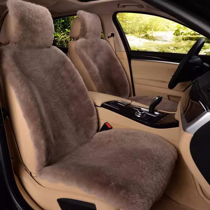精选进口天然澳洲纯羊毛汽车坐垫羊剪绒短毛座垫保暖皮毛一体通用