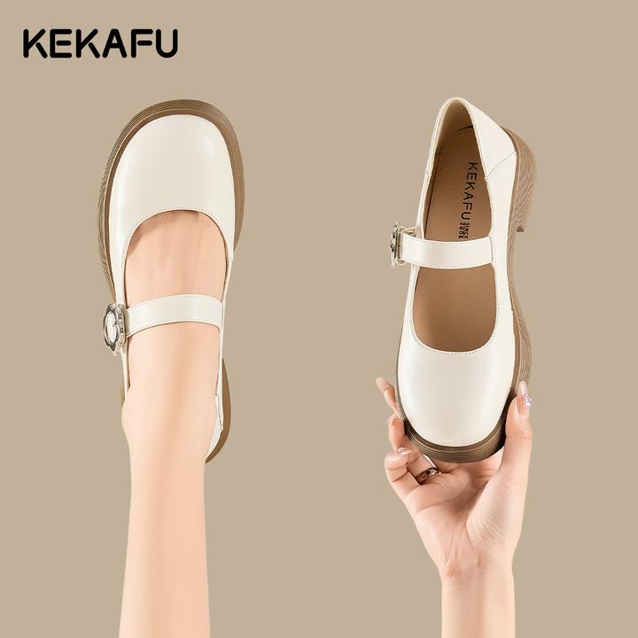 珂卡芙潮流名媛公主风单鞋2025秋季新款少女时尚软底圆头玛丽珍鞋