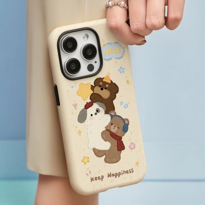 【星星三只动物】菲林二合一适用苹果16promax手机壳iphone13/4套15