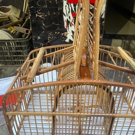 画眉鸟踏笼拍空机关笼手工制造机关机敏吸磁防风