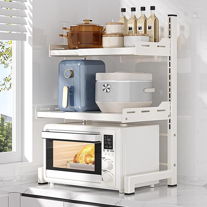 厨房微波炉架子置物架伸缩家用台面烤箱架多功能储物架多层收纳架