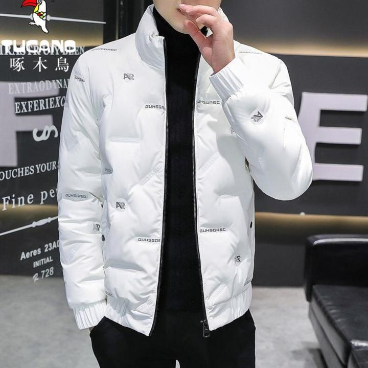 啄木鳥男秋冬立领羽绒服轻薄保暖外套时尚韩版潮帅气男装短款潮流