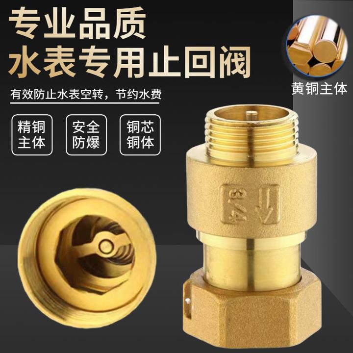 水表防空转表前单向阀4分6分防自转表后止逆阀抗干扰止回阀防倒流