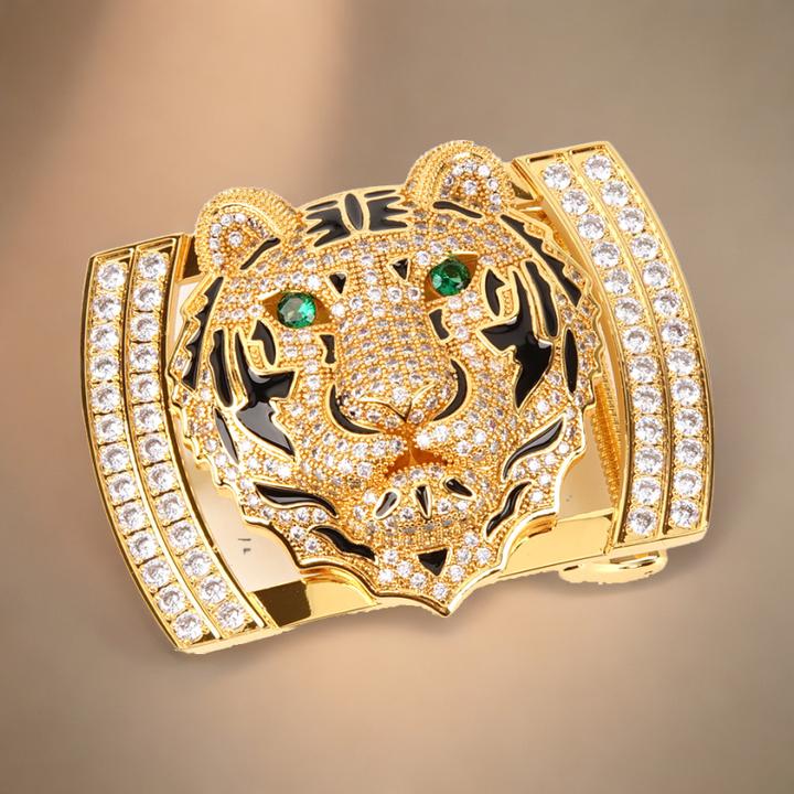 3.8不锈钢皮带扣头平滑扣老虎头男士裤腰带扣新款镶钻史蒂芬高档