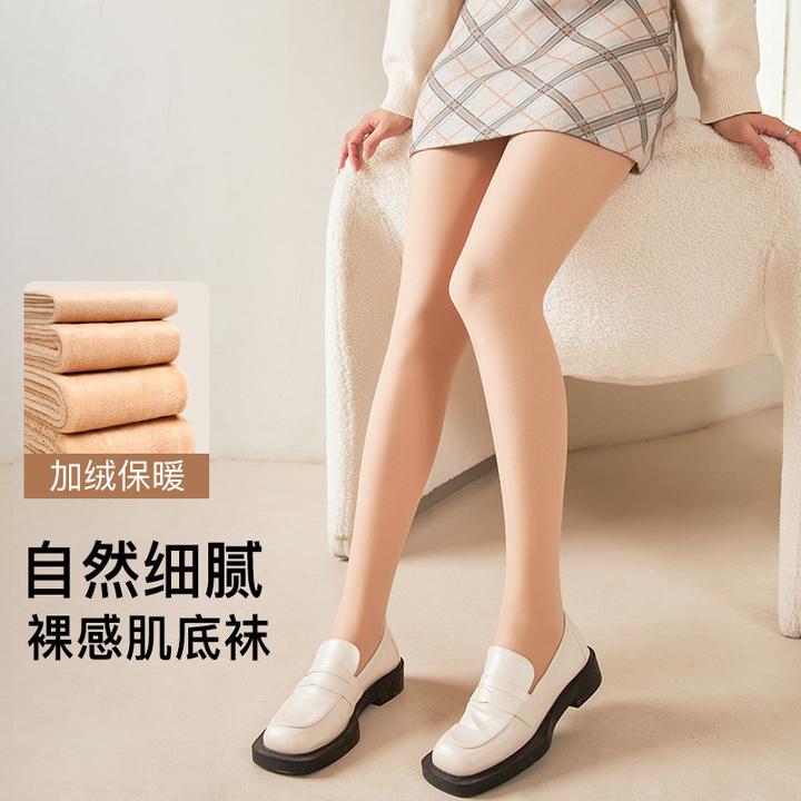 光腿神器秋冬裸感加绒加厚冬季超自然假透防勾丝肉色丝袜打底裤袜