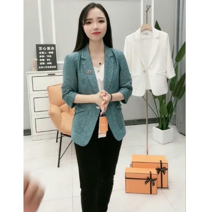 2025新款小西装外套女士潮ins春夏秋韩版宽松百搭洋气休闲西服
