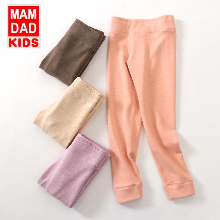 【爸妈亲】A类桑蚕丝羽毛绒男女童高腰款薄棉裤D4104