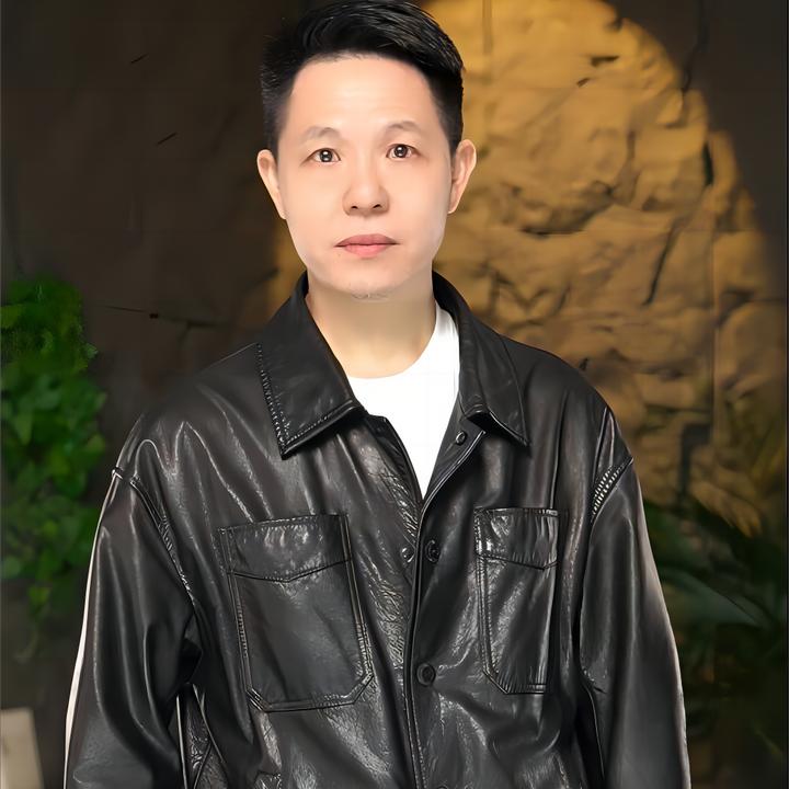 男士翻领夹克外套真皮小牛皮春秋新款夹克复古休闲[24001]