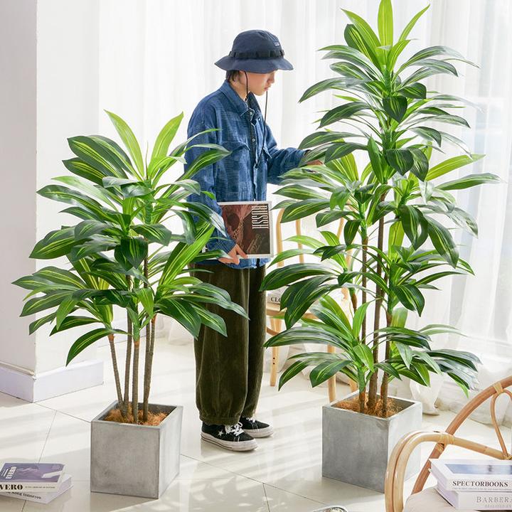 北欧仿真绿植巴西木盆栽假植物巴西铁落地室内客厅装饰造景摆件树
