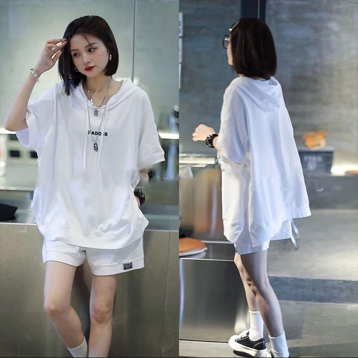 2025新款爆款短袖运动时尚套装女夏季韩版宽松洋气显瘦休闲两件套