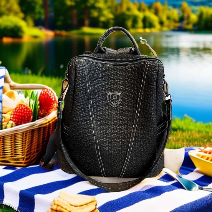 真皮双肩包时尚休闲女士牛皮轻奢高档黑色双肩背包质感百搭旅行包