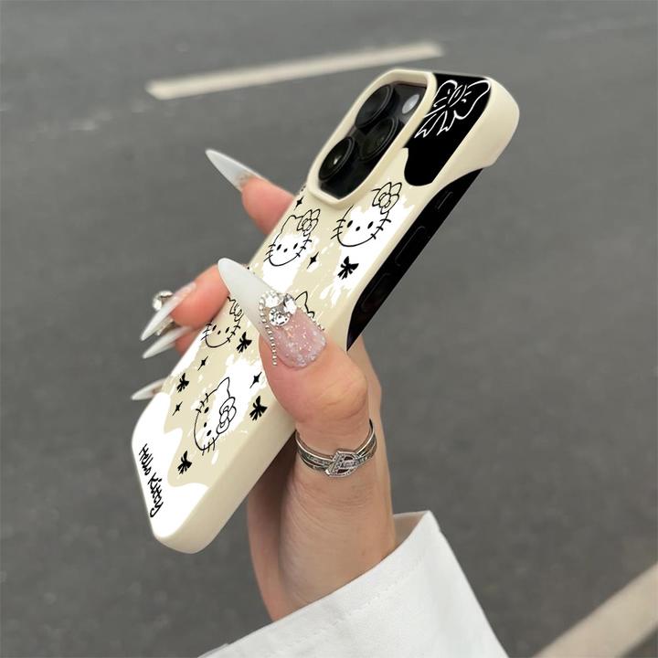 泼墨KT猫适用苹果15promax手机壳iphone14软12新款11高级13硅胶xs