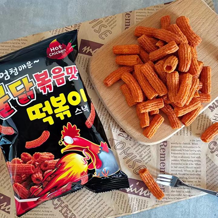 韩国进口 YEM辣炒年糕条火辣龙虾味膨化酥脆甜辣美味好吃韩式空心