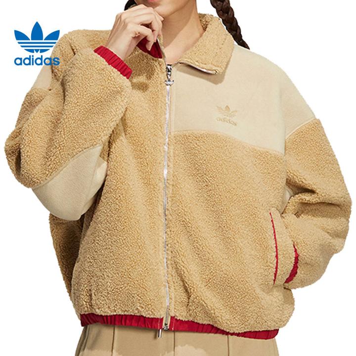adidas阿迪达斯三叶草外套女款CNY运动休闲春秋季舒适夹克HY7277