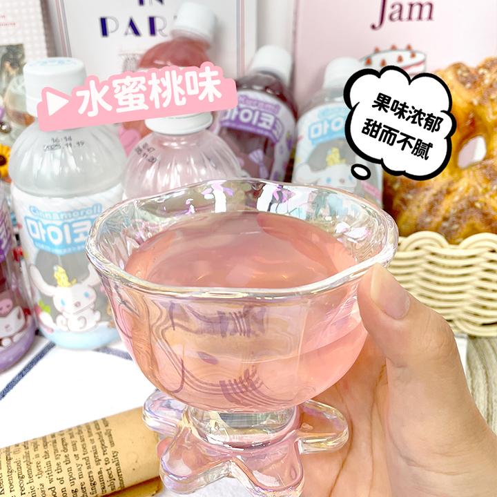被可爱统治!韩国进口三丽鸥Melody水蜜桃荔枝葡萄味椰果饮料340ml