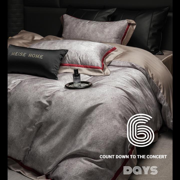 SORNA杜邦床盖【黑松露】比利时SPA/天棉缎软轻奢四件套/复古专柜款