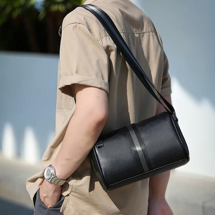 真皮男女包2024新款时尚单肩包大容量宽肩带斜挎包头层牛皮枕头包