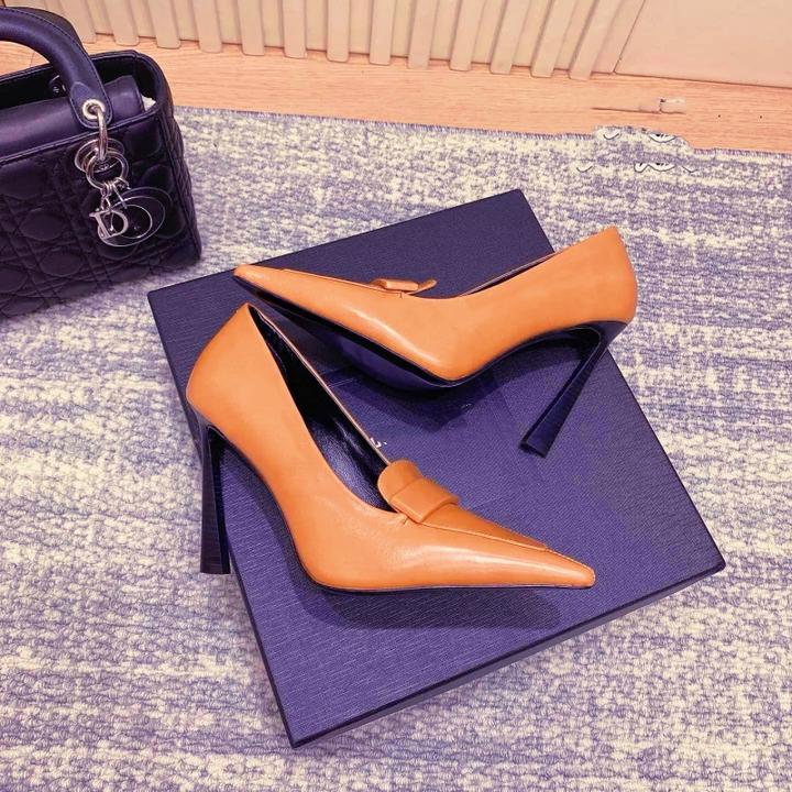 2025秋冬款女士黑色方头高跟鞋细跟单鞋职业娘MAN风气质小皮鞋