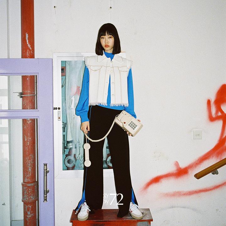 gy by 72“空气裤 lion”意大利进口面料秋冬时尚减龄针织直筒裤