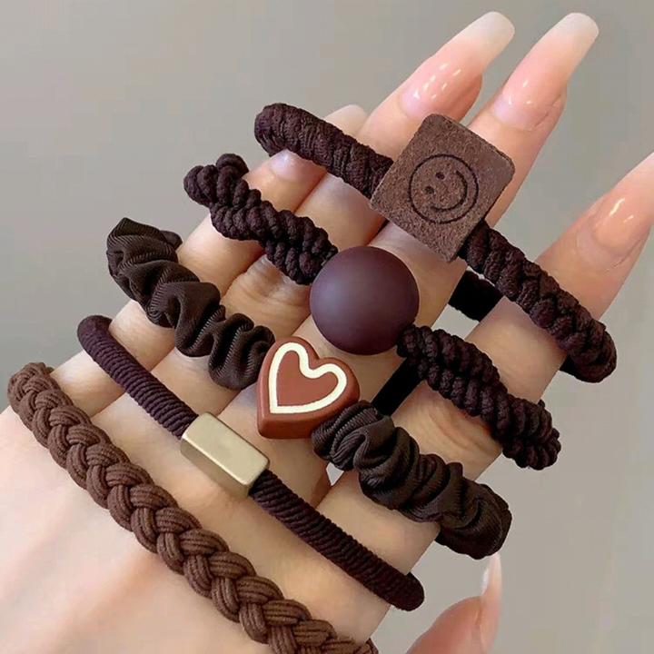 高弹力2024新款简约高级感头绳女橡皮筋气质耐用高马尾扎头发发圈