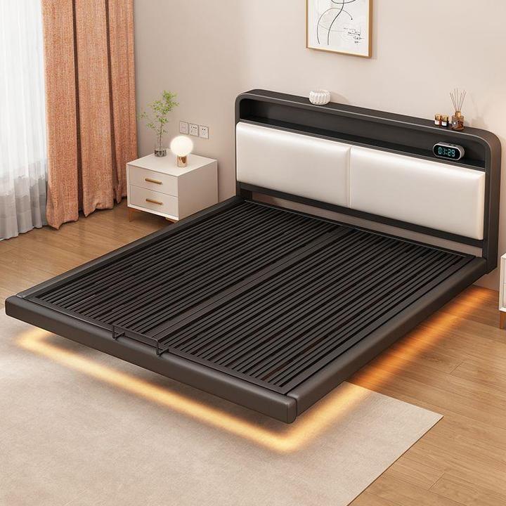 悬浮床带床头可置物钢架床现代简约出租屋床架轻奢网红民宿榻榻米