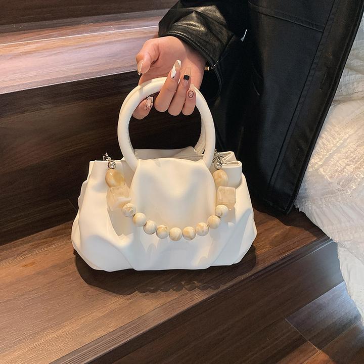 新中式网红褶皱云朵包女洋气单肩斜挎小众气质风夏季百搭小包包女