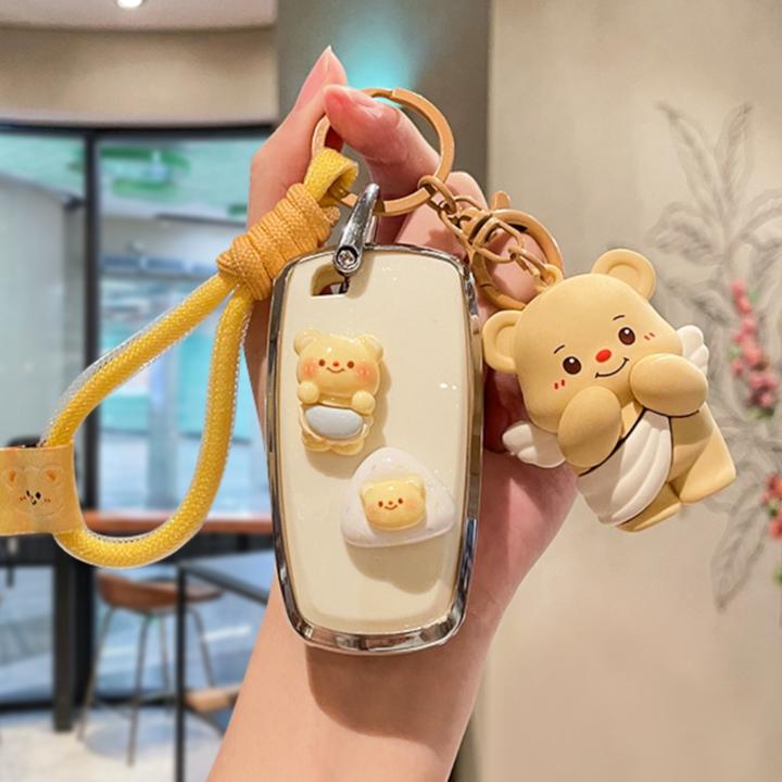 福特钥匙套女蒙迪欧福克斯锐界福睿斯锐际探险者金牛座车扣壳可爱