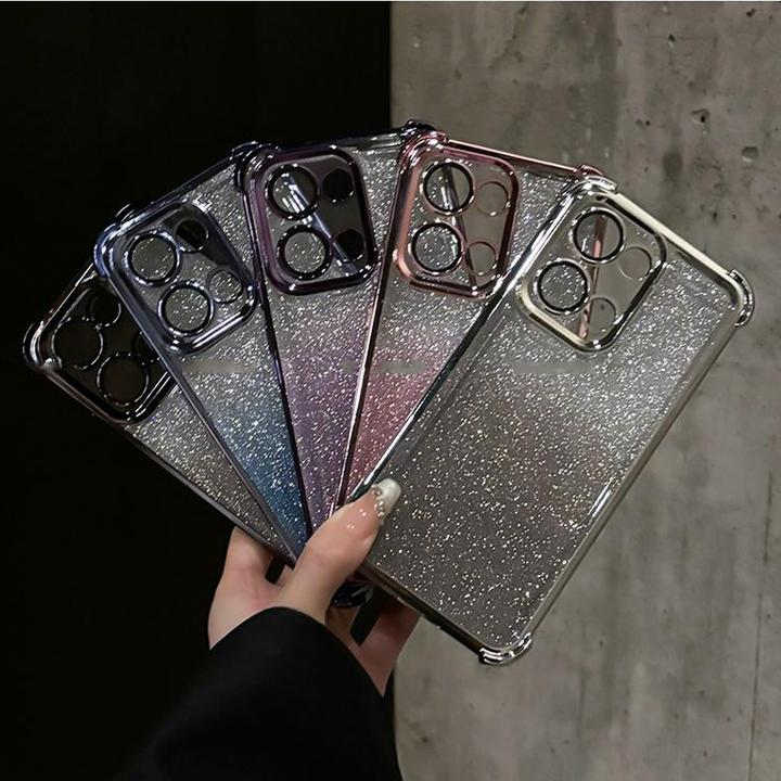 四角气囊防摔闪粉电镀适用oppoReno13/13pro手机壳镜头全包保护女