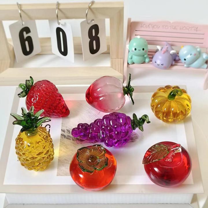 水晶琉璃各种水果家居摆件