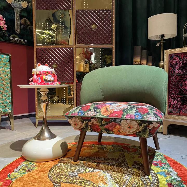 欧美式古典高端单人小沙发阳台客厅卧室小沙发家用休闲