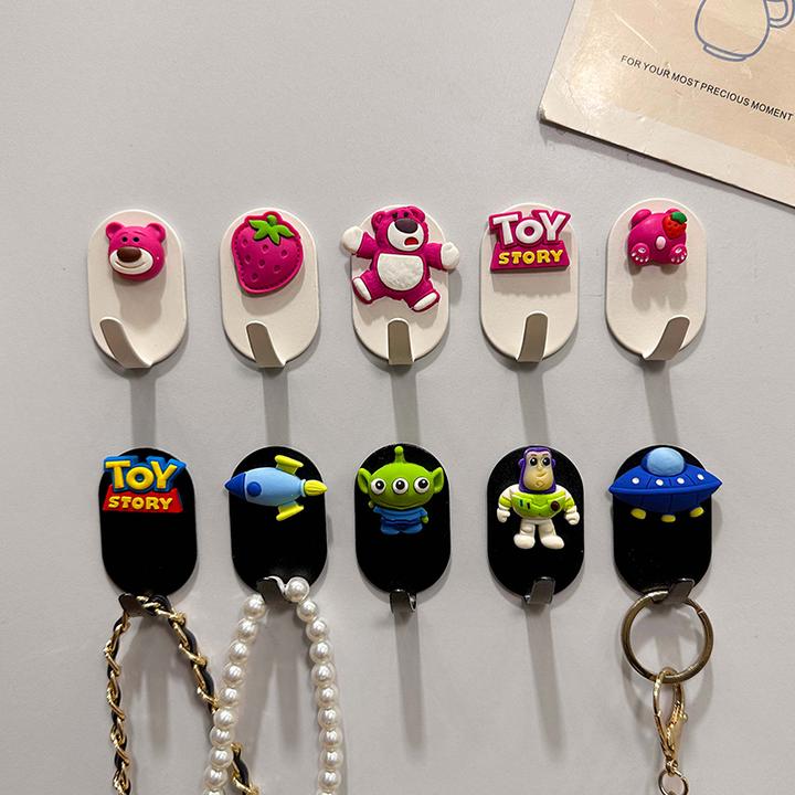 门后挂钩免打孔挂衣架可爱卡通化妆室毛巾挂勾强力黏钩无痕墙壁