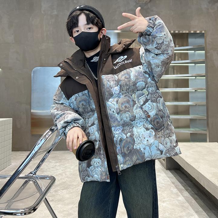 儿童装男童冬装棉衣2024新款男孩冬季羽绒棉服中大童加厚外套衣服