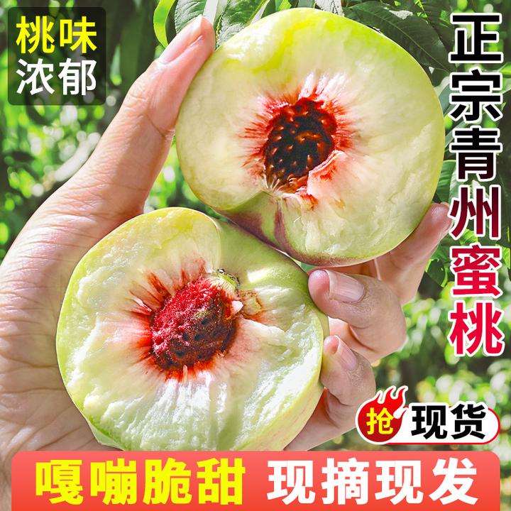 山东青州蜜桃新鲜水果当季现摘整箱潍坊特产脆甜桃子