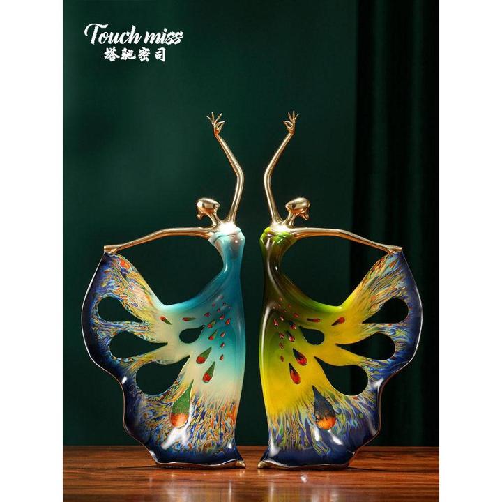 TOUCH MISS雀之舞者全铜摆件现代新中式创意家居客厅饰品轻奢礼品