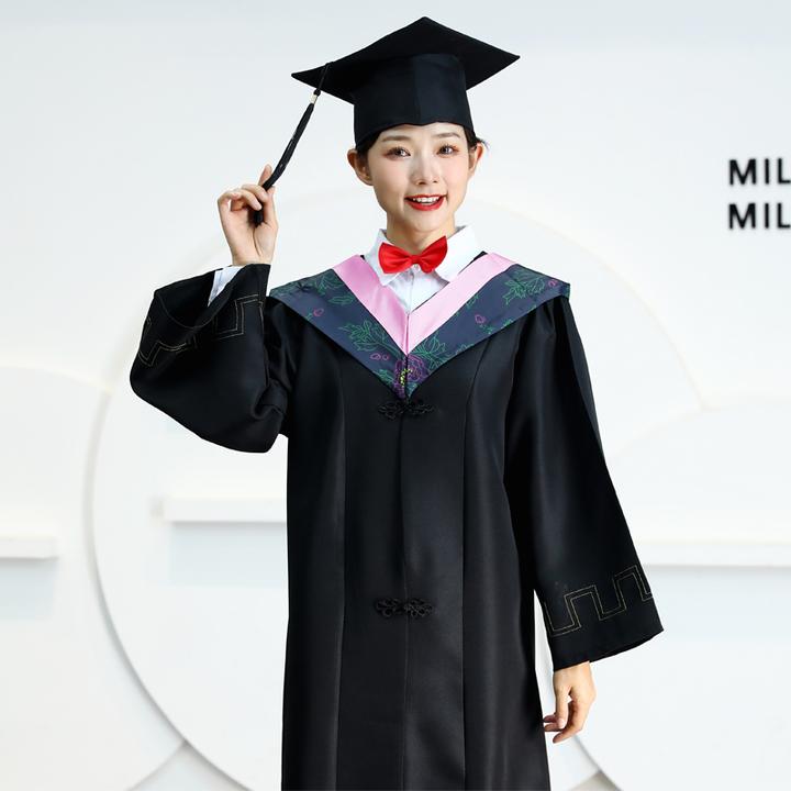 学士服大学生男女毕业季拍照服装高中毕业服文科博士服学位服帽子