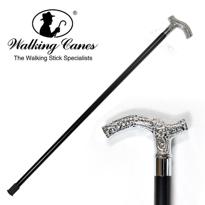 英国绅士银手杖老人高档银拐杖银手柄拐棍银文明棍沃克英登山杖