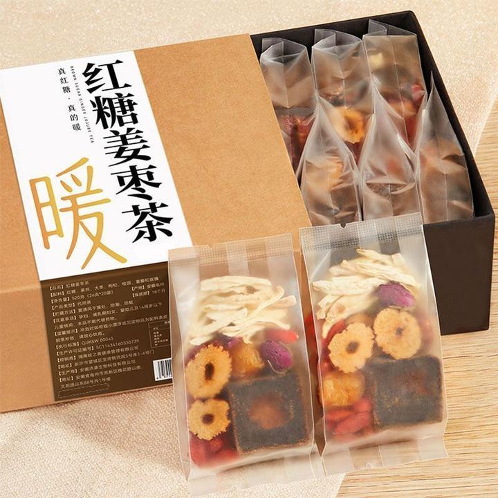 红糖姜枣茶桂圆红枣枸杞茶姜茶女性黑糖姜枣茶独立小袋装秋冬季