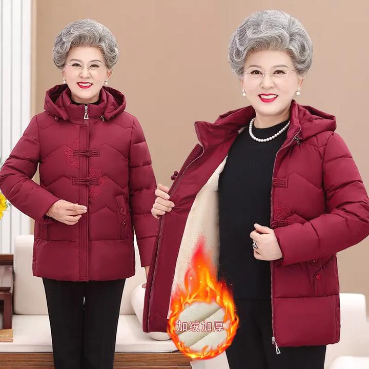 高档中式奶奶装加绒加厚棉袄冬装大气70岁洋气中老年奶奶棉服棉衣