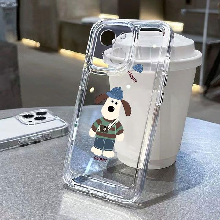 卡通掌门狗适用苹果14手机壳iPhone13简约12全包11promax手机套xr