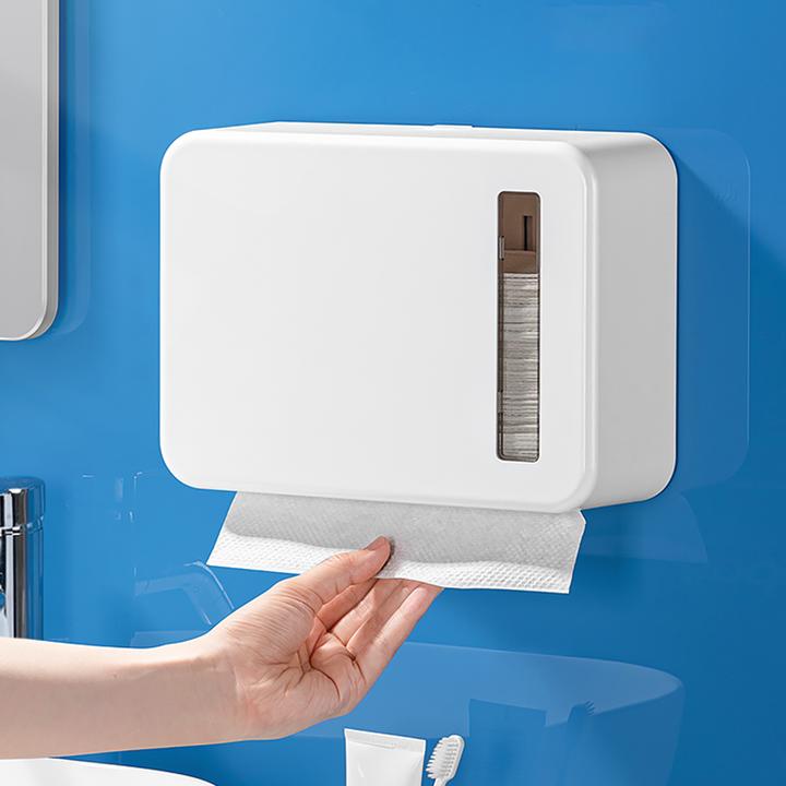 deHub擦手纸盒挂壁式家用洗手间抽纸卫生间免打孔挂墙擦手纸巾盒