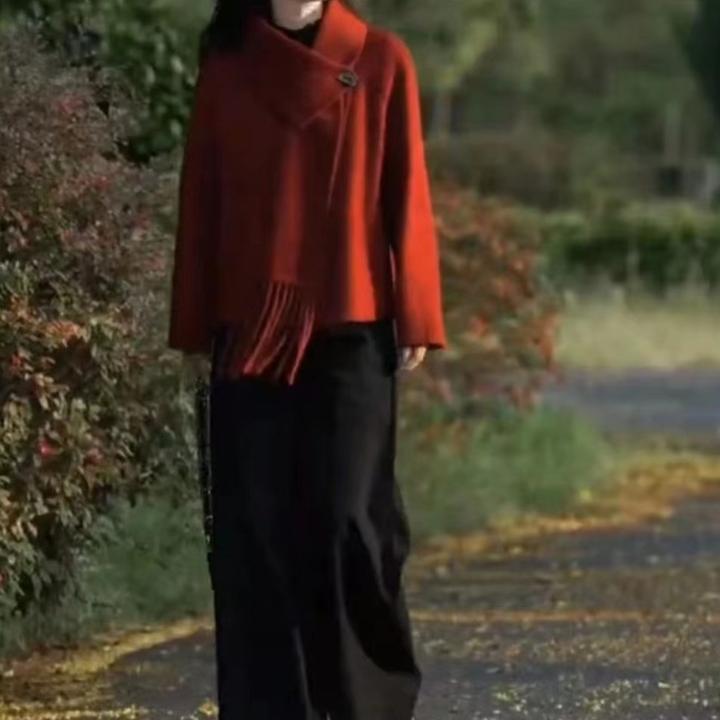 新款气质宽松外套阔腿裤女装