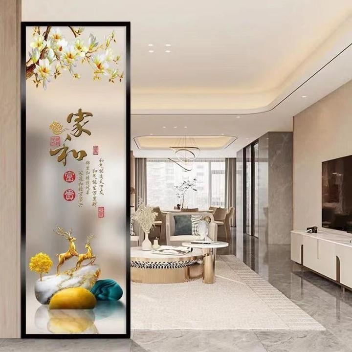 大气高档简约钢化玻璃隔断严选铁艺品质入户定制卫生间客厅遮挡